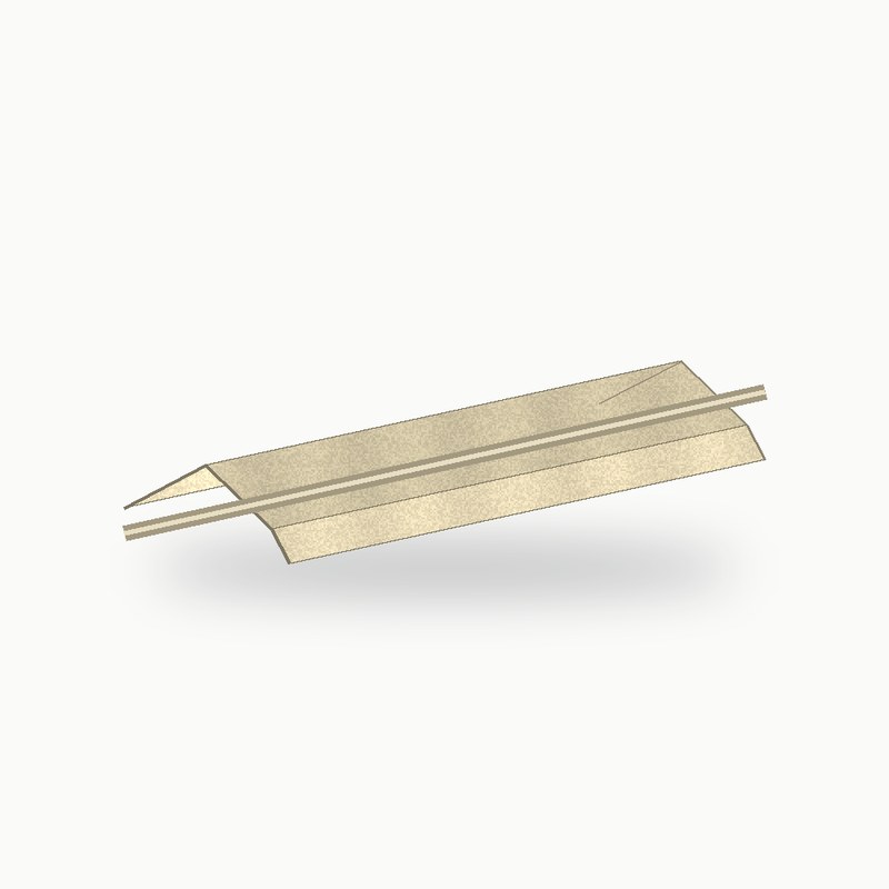 Demi faitiere a boudin crantee alu RAL 1015 2 m - SuissePliage