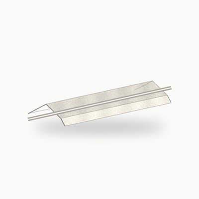 Demi faitiere a boudin crantee alu RAL 9010 2 m - SuissePliage