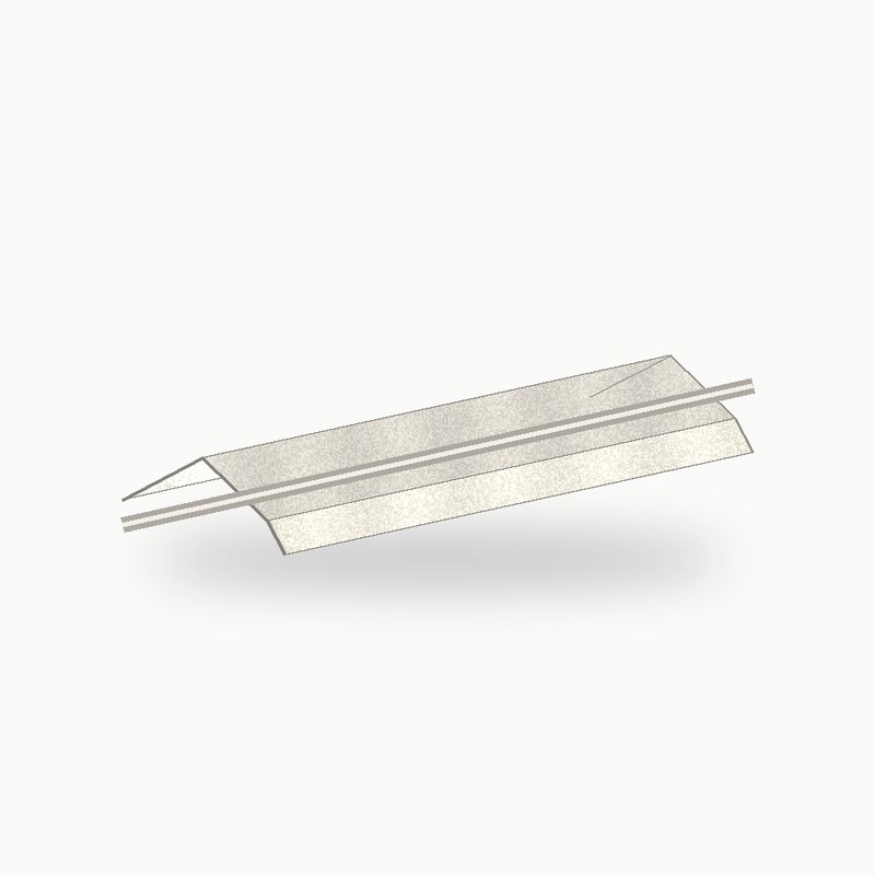 Demi faitiere a boudin crantee alu RAL 9010 2 m - SuissePliage