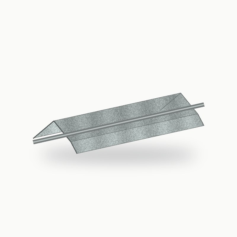 Demi aretier metallique standard zinc naturel 2 m - SuissePliage