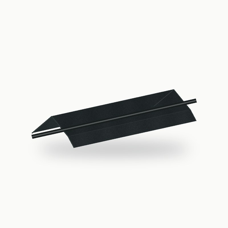 Demi aretier metallique standard zinc noir 2 m - SuissePliage