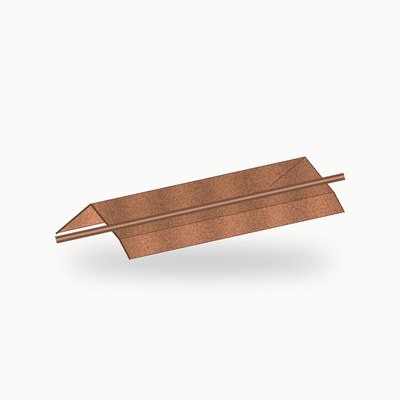 Demi aretier metallique standard cuivre 2 m - SuissePliage
