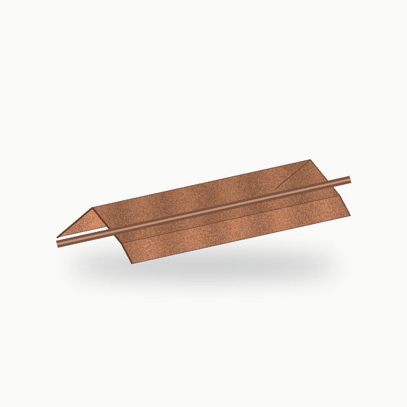 Demi aretier metallique standard cuivre 2 m - SuissePliage