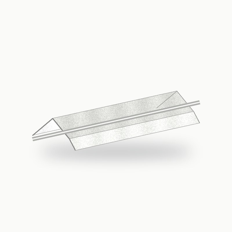 Demi aretier metallique standard alu RAL 9016 2 m - SuissePliage