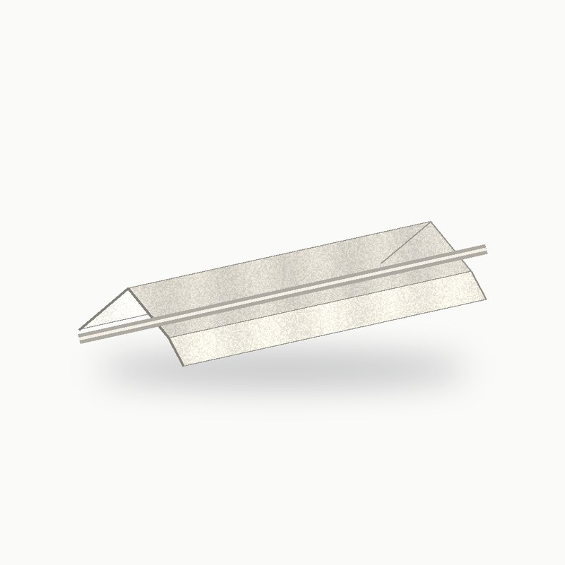 Demi aretier metallique standard alu RAL 9010 2 m - SuissePliage