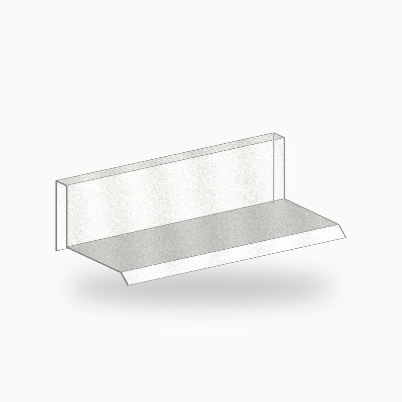 Bandeau metallique de finition alu RAL 9016 2 m - SuissePliage
