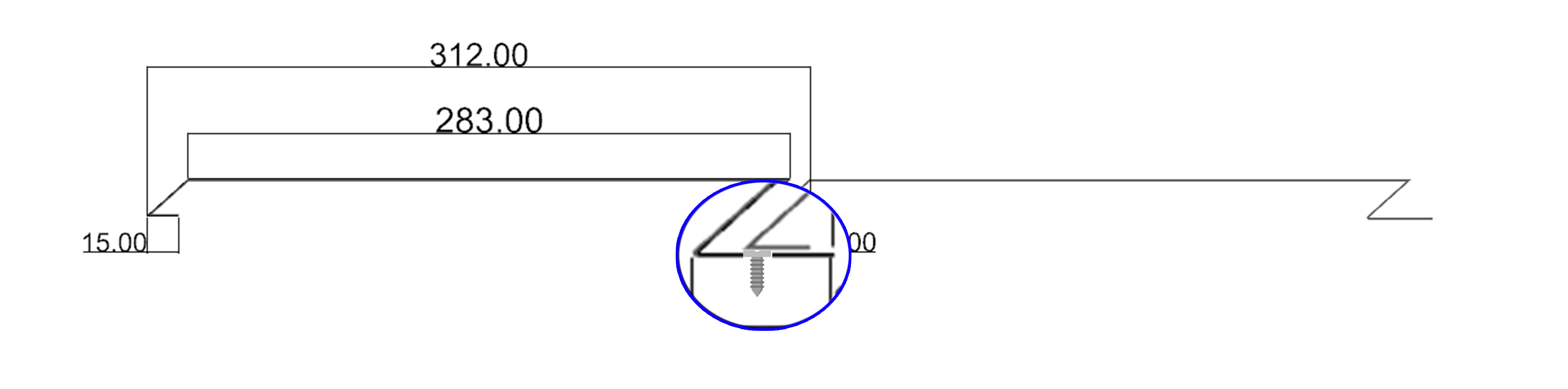 Schéma fixation invisible