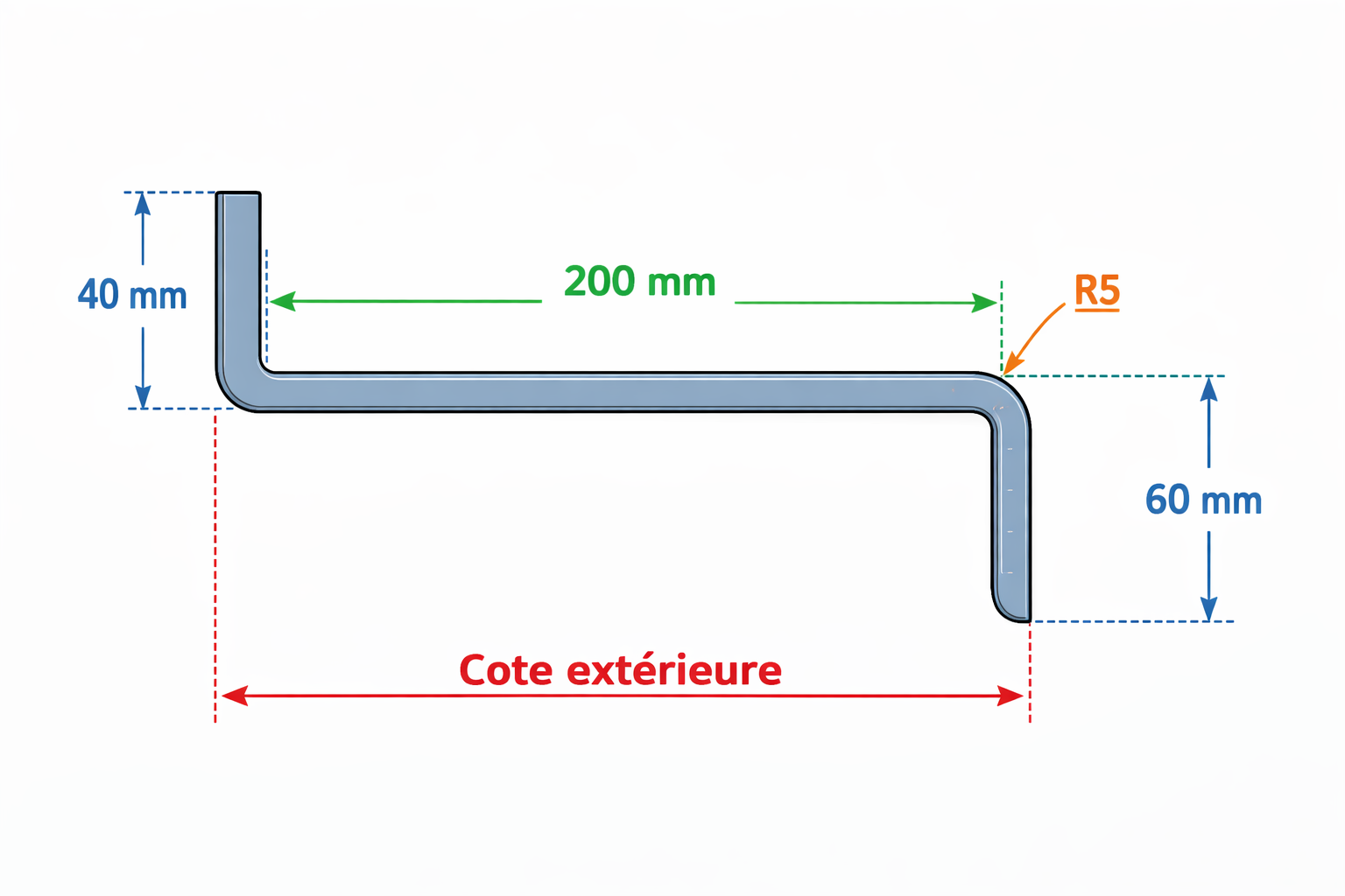 misura esterna opposta