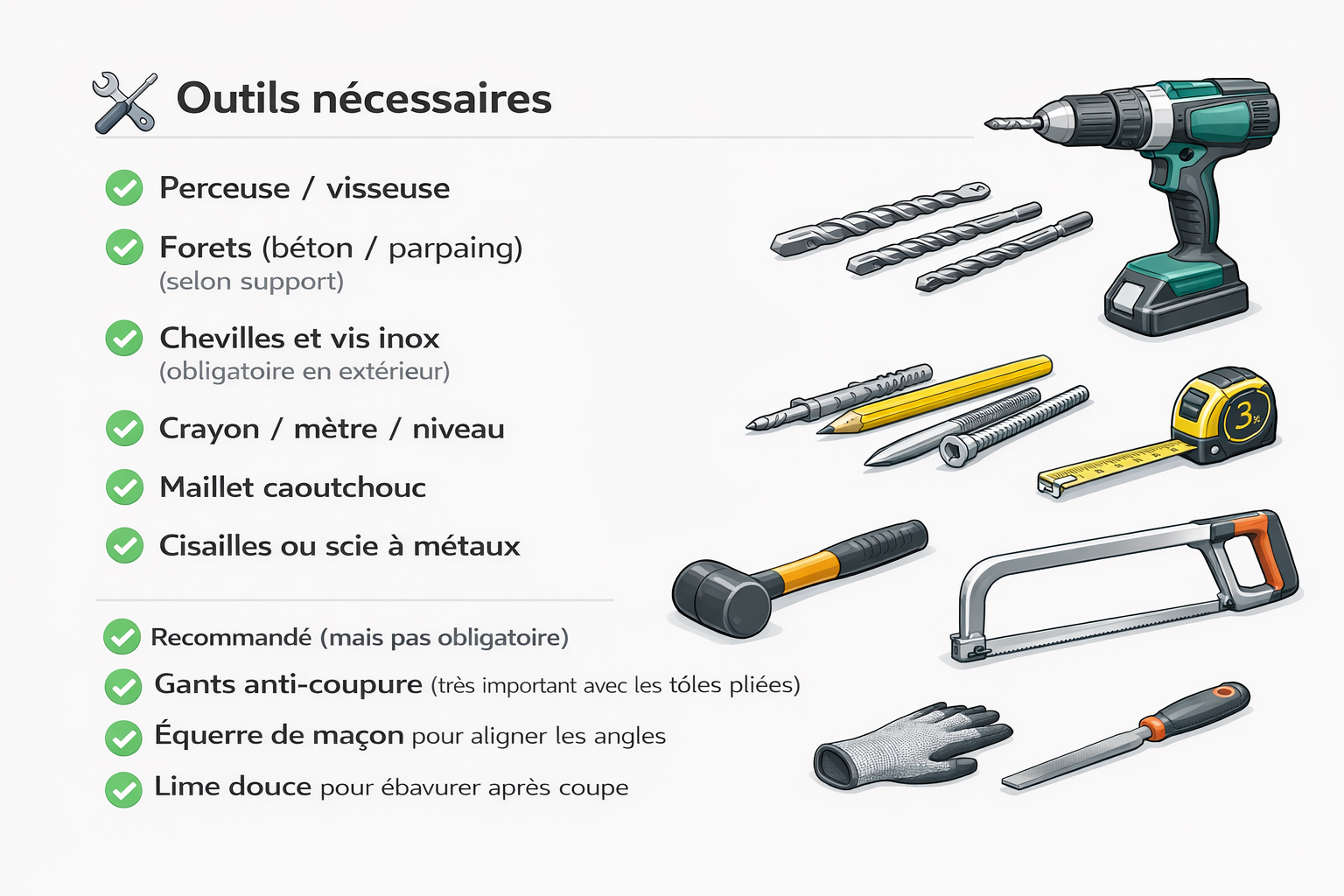 outils nécessaires