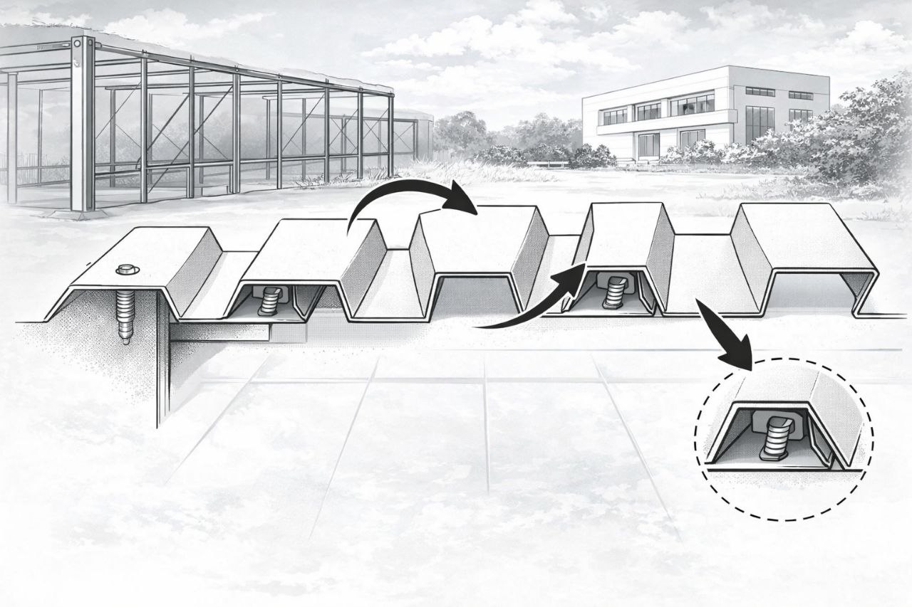 Profilé façade vis cachée